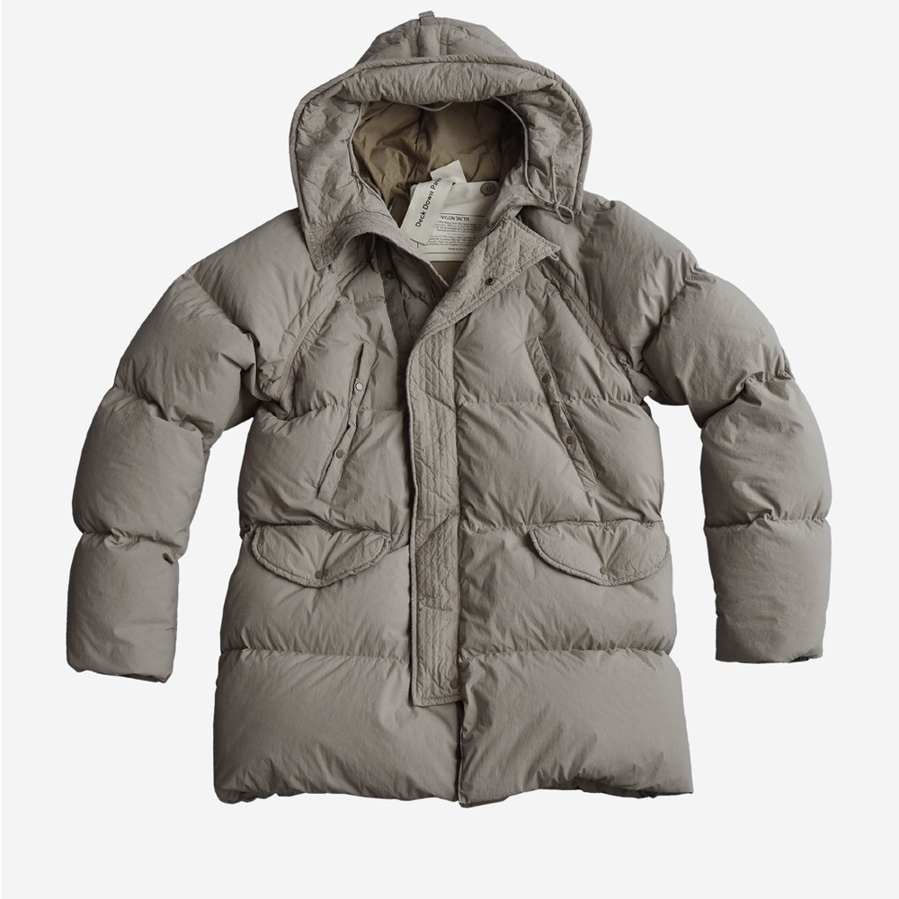 Ten C Deck Down Parka Size 50 Light Grey/Khaki